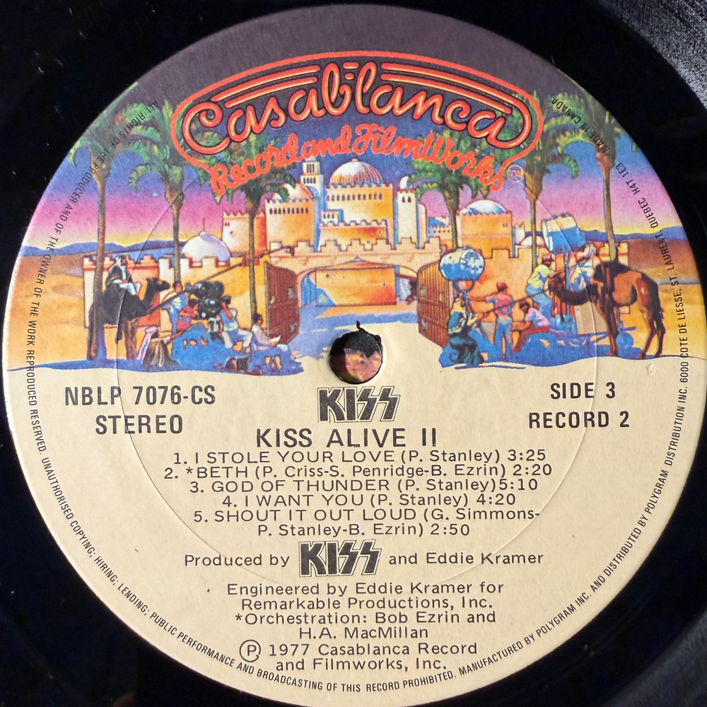 Kiss ‎– Alive II 2LP (Канада 1977г.) Т