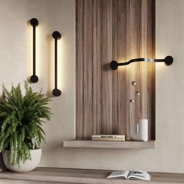 6667/12WL HIGHTECH ODL24 317 металл/черный Настенный гибкий светильник IP20 LED 12W 3000K STICH