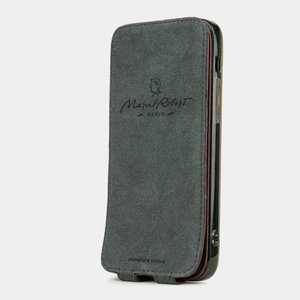 Special order: Чехол для iPhone 12/12Pro из кожи страуса, цвета баклажан