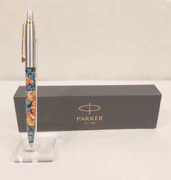 Ручка "Цветы" с ручной росписью Палех