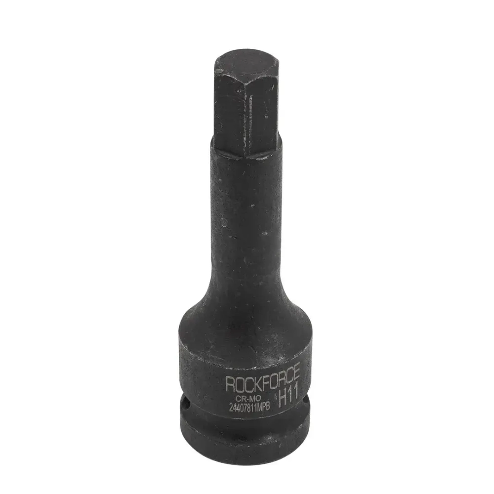 Головка-бита 6-гранная ударная 11мм,1/2'' RockForce RF-24407811MPB