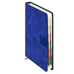 Ежедневник датированный 2026 ESCALADA, #ДУМАЙ КАК МИЛЛИАРДЕР, А6+, 176 л., арт. 70292/ 20 ТИВОЛИ ГЛОСС СИНИЙ (кожзам: 126x174 мм, твёрдый переплёт, запаянный край, материал обложки: искусственная кожа "Тиволи глосс"; декор: блинтовое тиснение; способ