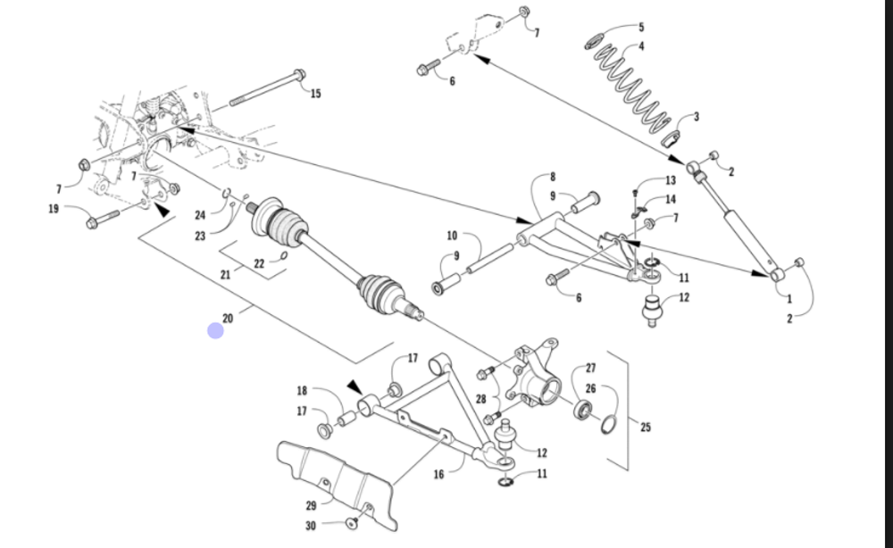 Привод для квадроциклов в сборе