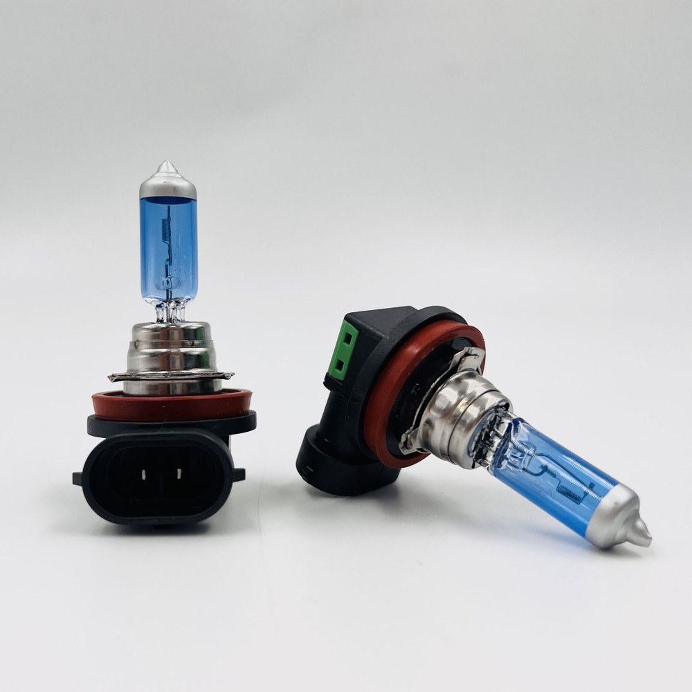 Лампа H11 Super White 12V 55W галогеновая 4500К белый свет комплект 2 шт + 2 лампы W5W
