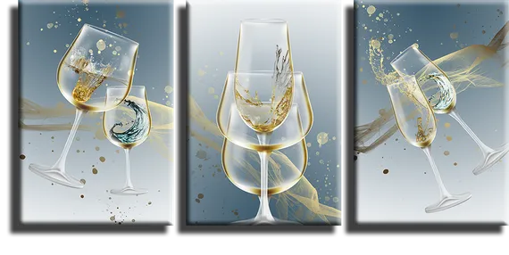 Модульная картина "Золотые бакалы"