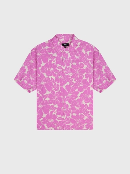 Рубашка Stussy Floral Hawaiian Pink