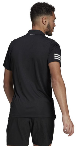 Мужское поло теннисное Adidas Club 3STR Polo - black/white