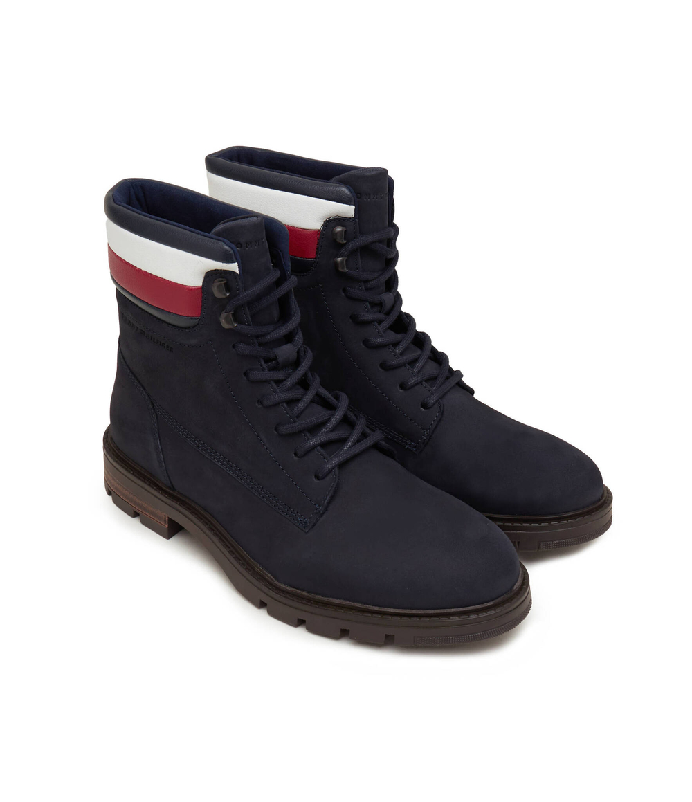 Кожаные трапперы corporate hilfiger nubuck Tommy Hilfiger - темно-синий(FM0FM04801)