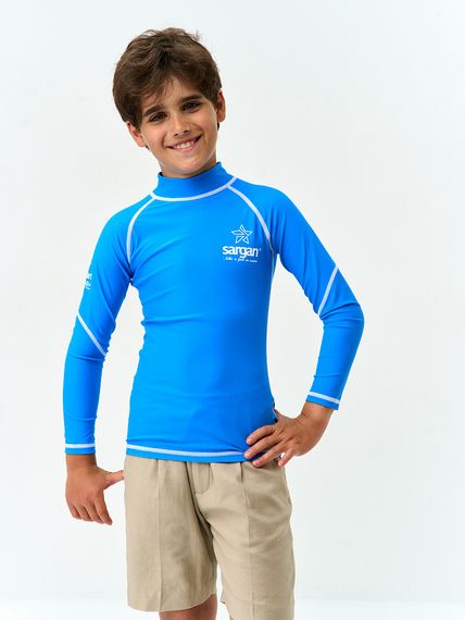 Футболка рашгард лонгслив Sargan Агидель UPF 50+  детская синяя
