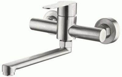 смеситель кухня LEDEME настенный, длинный излив L25FA, нерж. L74603