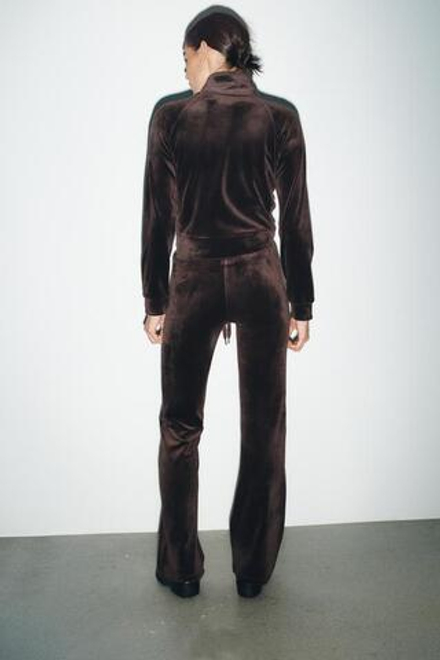 ZARA БАРХАТНЫЕ БРЮКИ, КОРИЧНЕВЫЙ