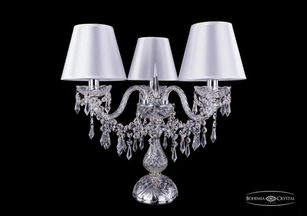 Декоративная настольная лампа Bohemia Ivele 1403L/3/141-39/Ni/SH21-160