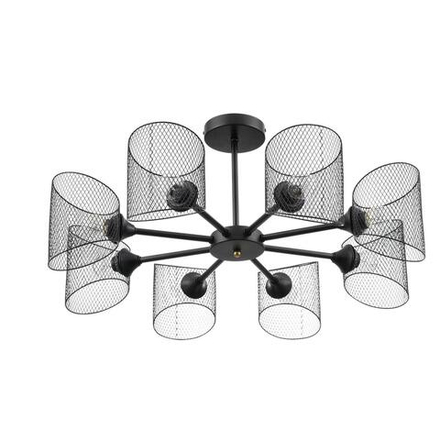 8238/8C COUNTY LN25 258 черный металл Люстра потолочная Е27 8*60W 220V TIDINA