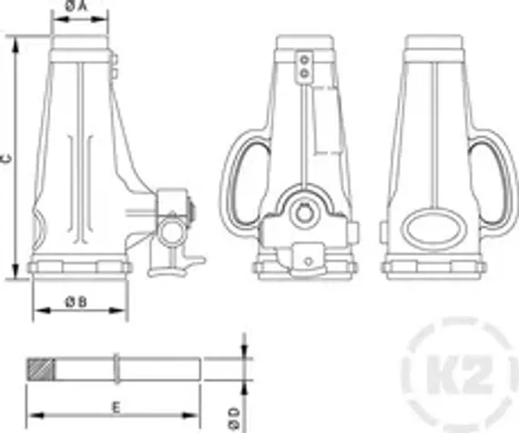 Поддомкратная опора для перемещения вдоль опоры Holmatro TB 1530