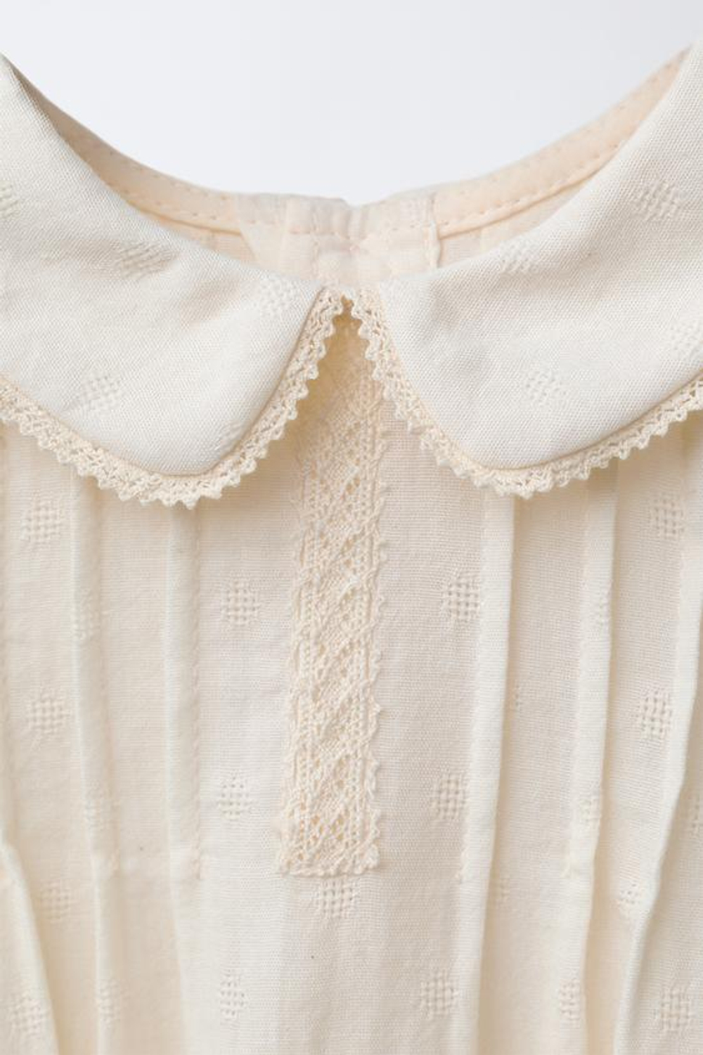 ZARA БОДИ С КРУЖЕВОМ И СКЛАДКАМИ, ЭКРЮ