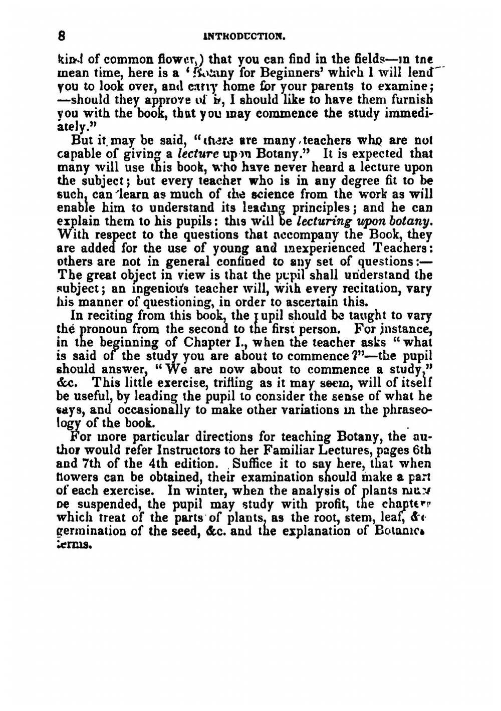 Botany for Beginners. An Introduction to 'Mrs. Lincoln's Lectures on Botany | Lincoln Phelps