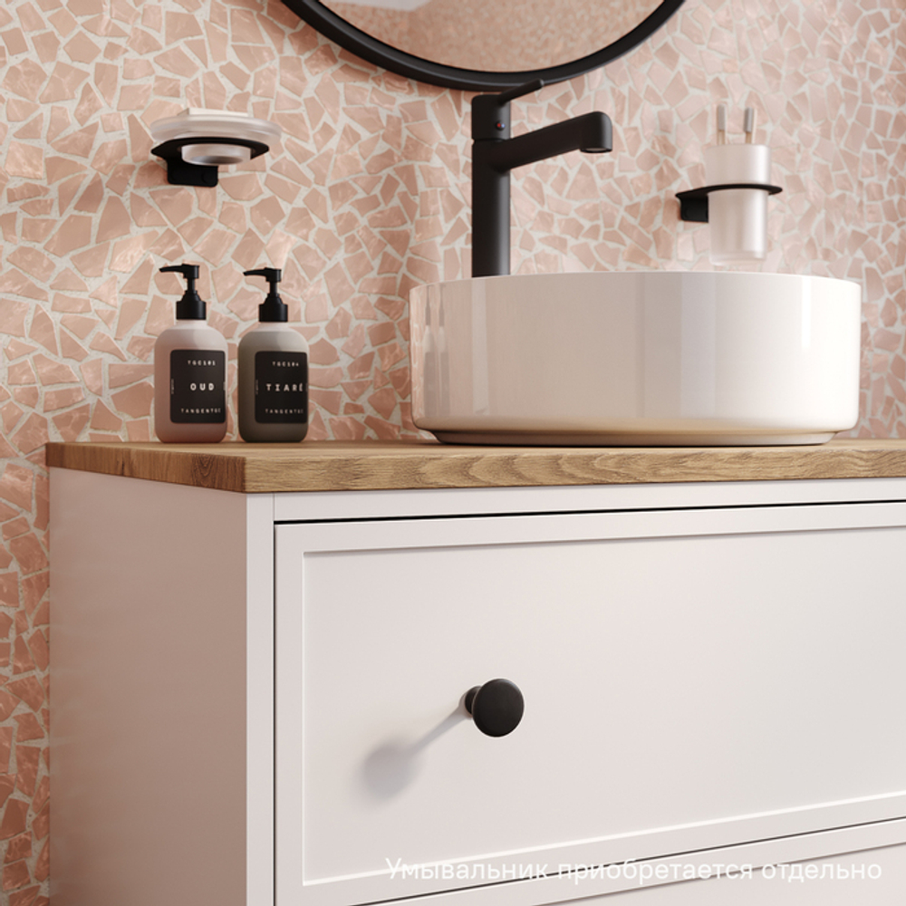 Тумба подвесная IDDIS Torr, со столешницей МДФ, дуб верона, 80 см, белый матовый, TOR80WVi95K