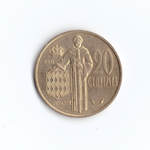 Монако 20 сантимов 1978