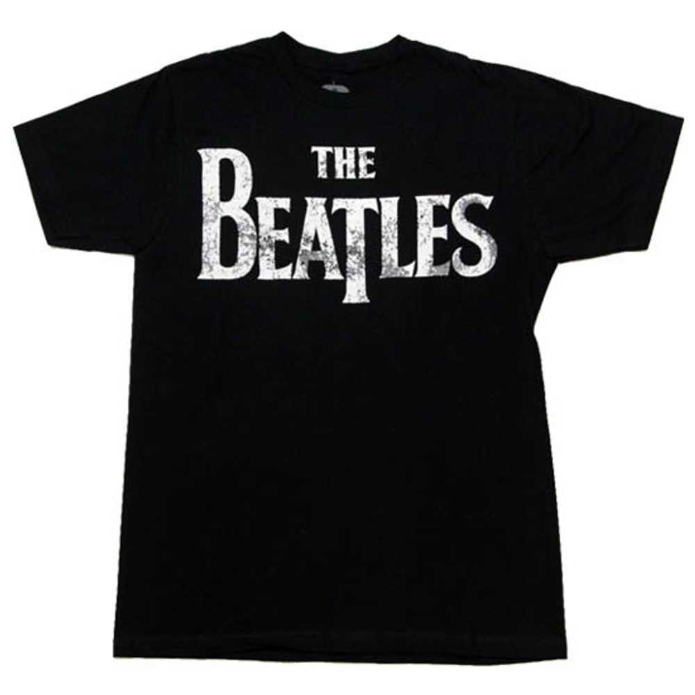 Футболка The Beatles ( надпись ч/б )