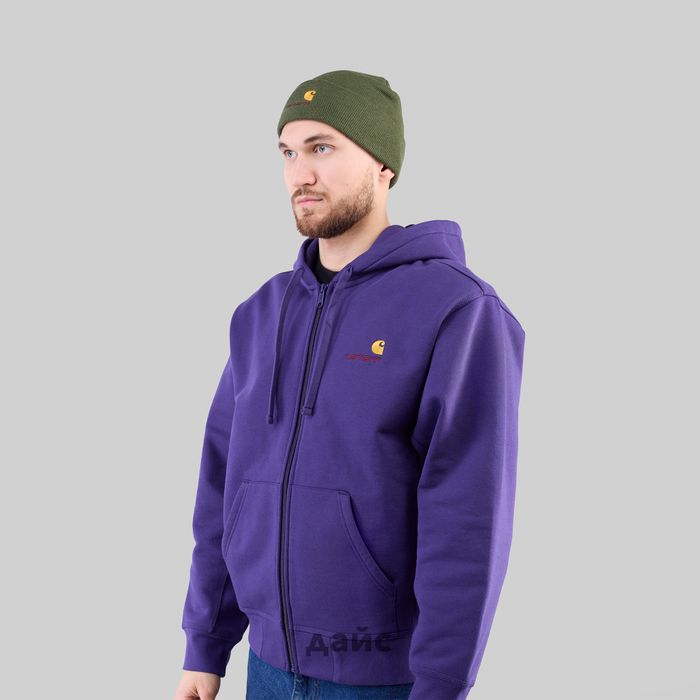 Шапка Carhartt WIP American Script Beanie артикул:I034235_tarragon - купить в магазине Дайс