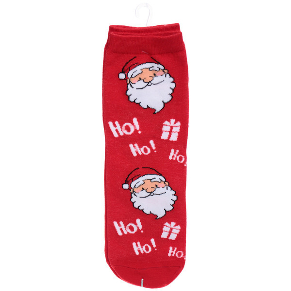 Носки новогодние «SKAZKA», HO-HO-HO, цвет как на фото, р-р36-42 (крючок, пакет, стикер)