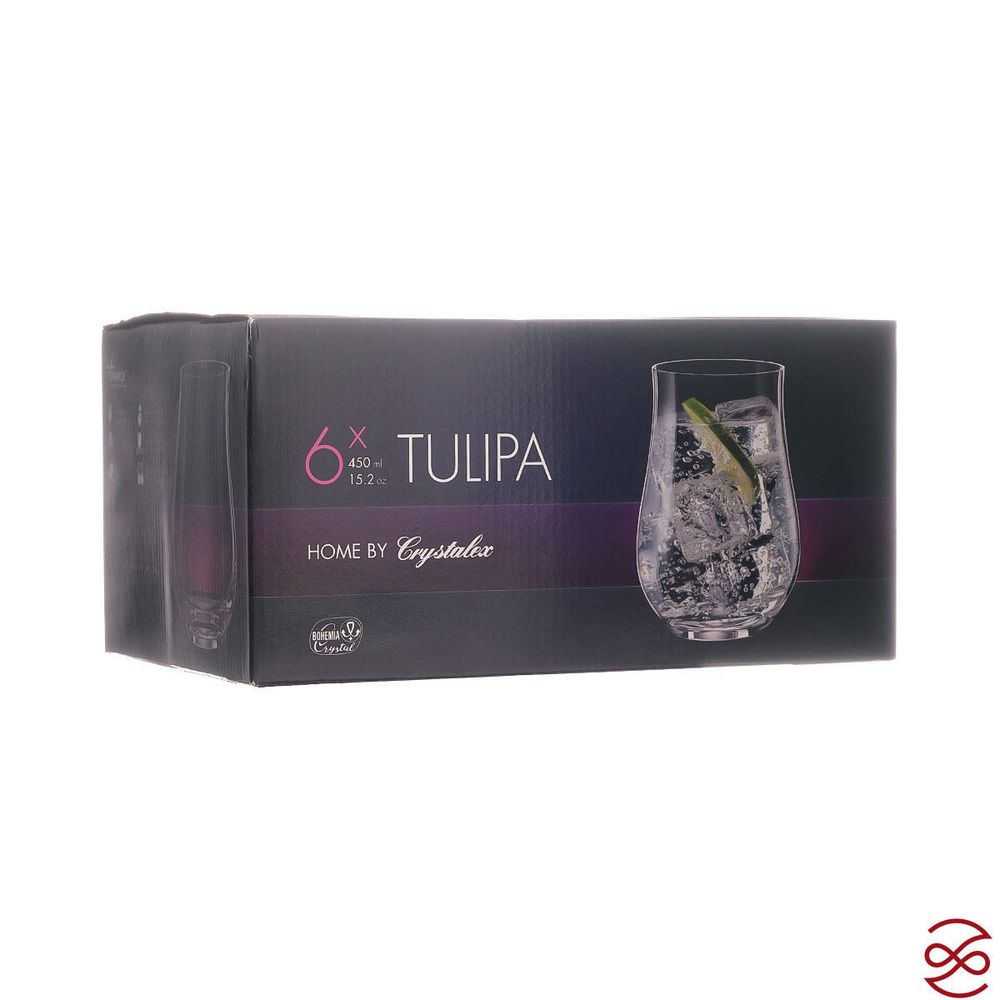 Набор стаканов для воды Crystalex Tulipa 450 мл (6 шт)