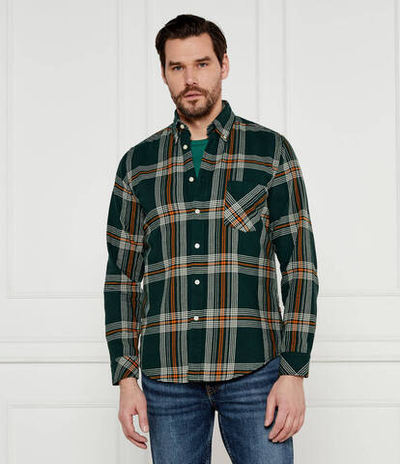 Рубашка Rickert_M BOSS ORANGE - темно-зеленый(50530843)