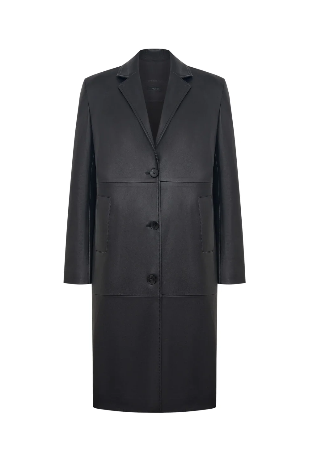 Плащ из натуральной кожи, Черный