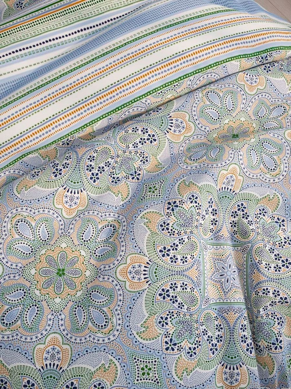 Постельное белье Сказка "Бисер/Бисер" 1,5-сп   наволочка 50х70 1шт Простынь  150х215 см  Пододеяльник 145х215 см