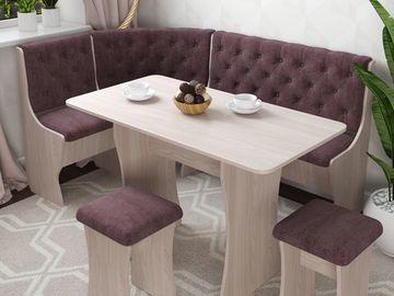 Кухонный уголок bravo "Оливьер" (Вишня Хансен/Велюр Dream Plum (AT)) -G/Л3