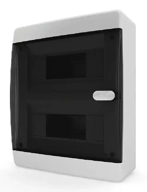 Tekfor CNK 40-18-1 бокс 18М навесной IP40 (прозрачная черная дверца)