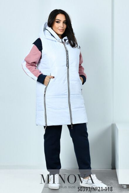 Костюм 21-118-фреза-белый Minova Фото 2