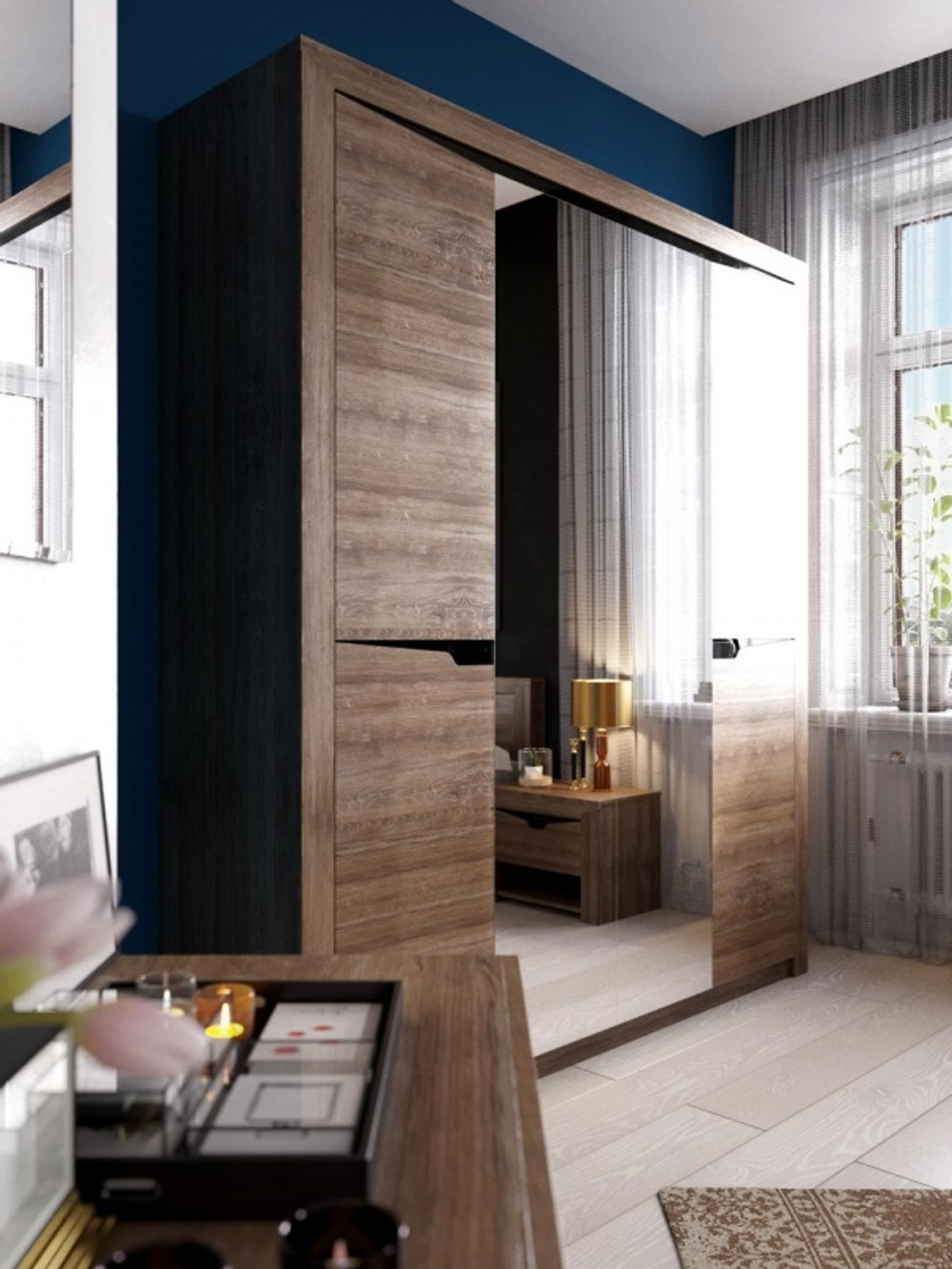 Шкаф 4 дв. "Соренто" спальня Дуб бонифаций