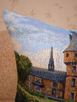 Декоративная гобеленовая наволочка для интерьерной подушки Легенды Франции 68х47