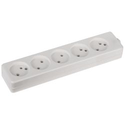 Колодка ЭРА K-5 5 розеток без зазeмления белая