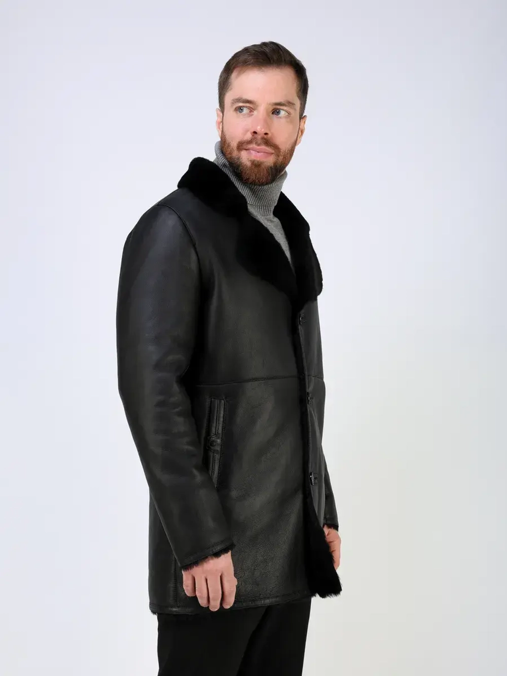 Дубленка зимняя натуральная куртка - пальто