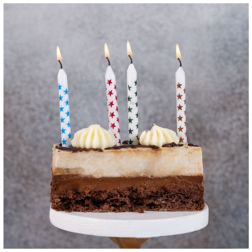 Свечи для торта Звезды, 24 шт