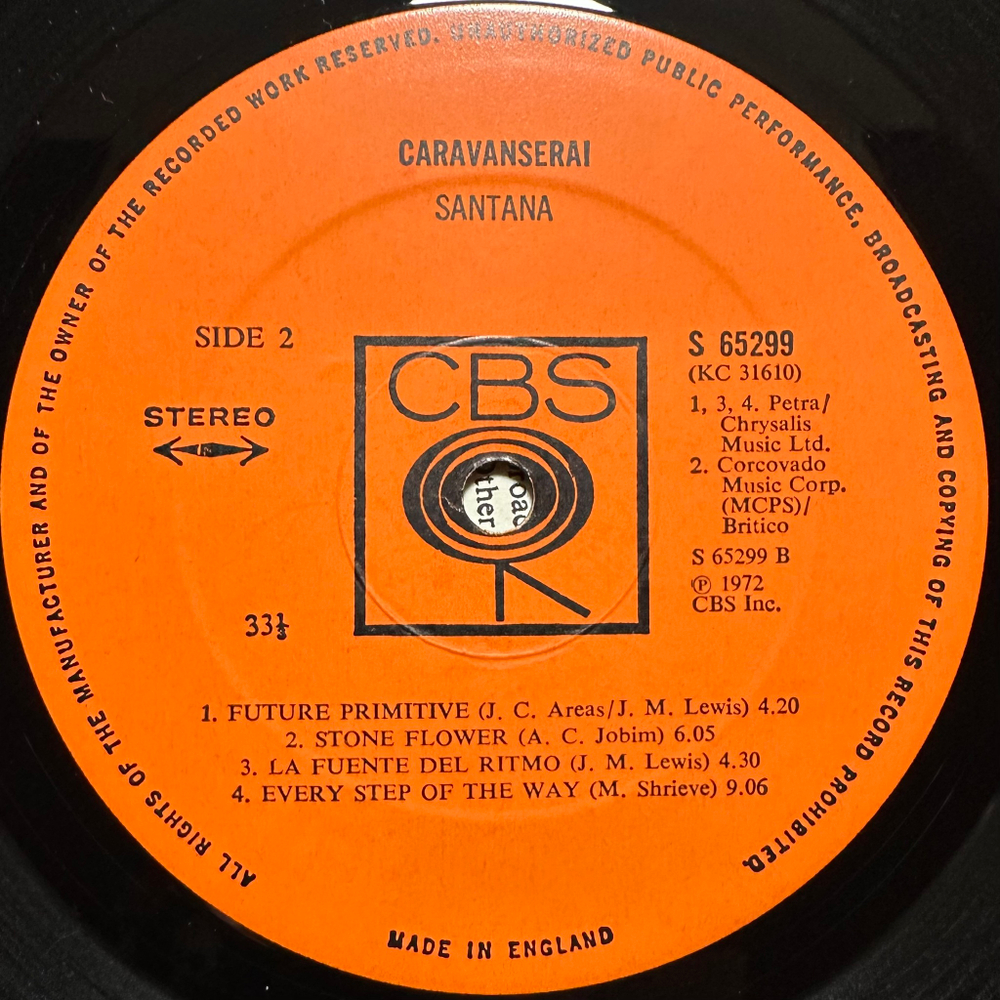 Santana - Caravanserai (Англия 1972г.)