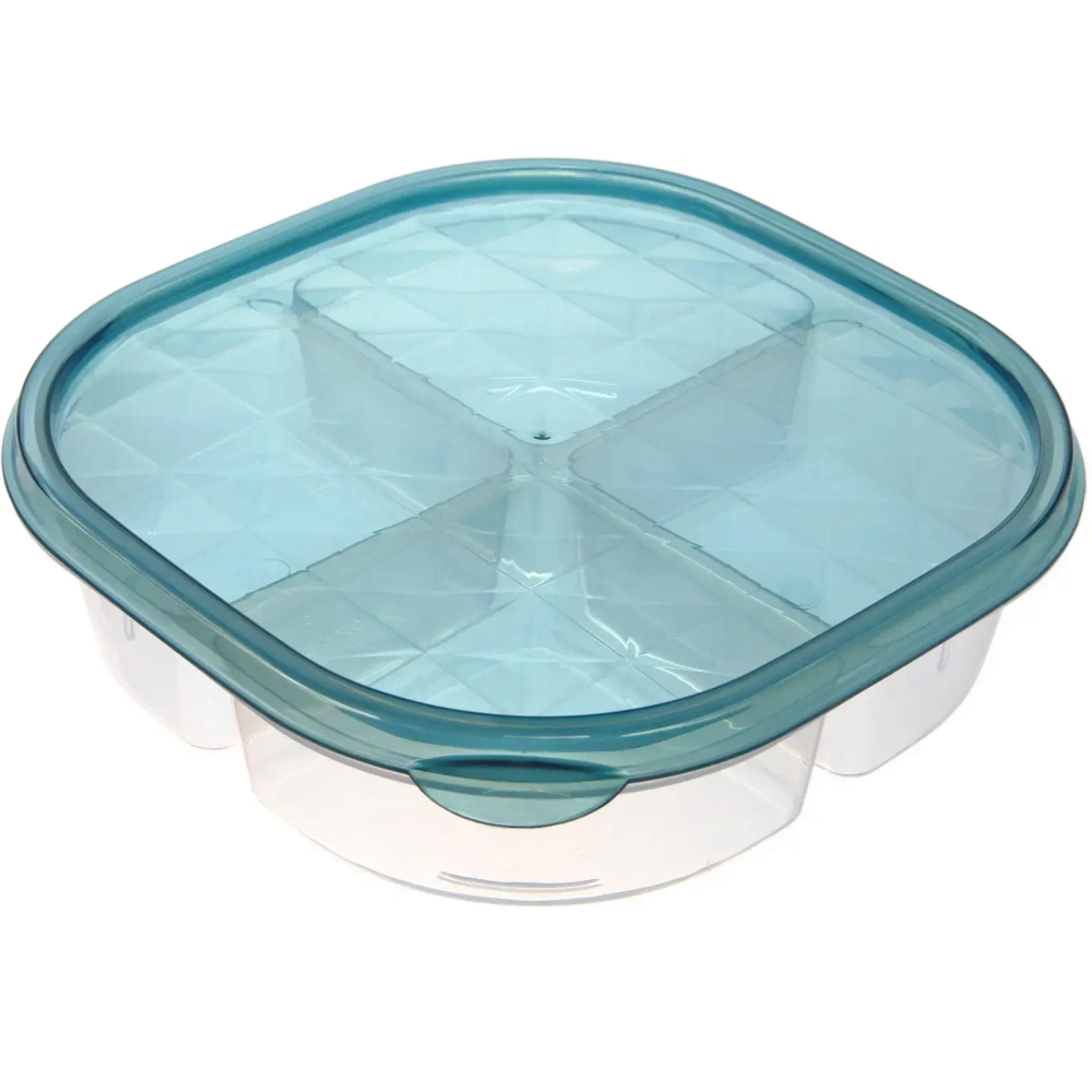 Контейнер пластиковый «Бриллиант» 4секции 22*22*6см