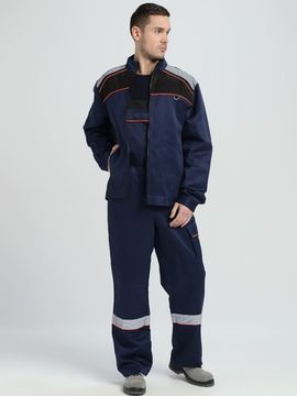 Костюм "Практик-2"полукомбинезон (т.синий/черный)