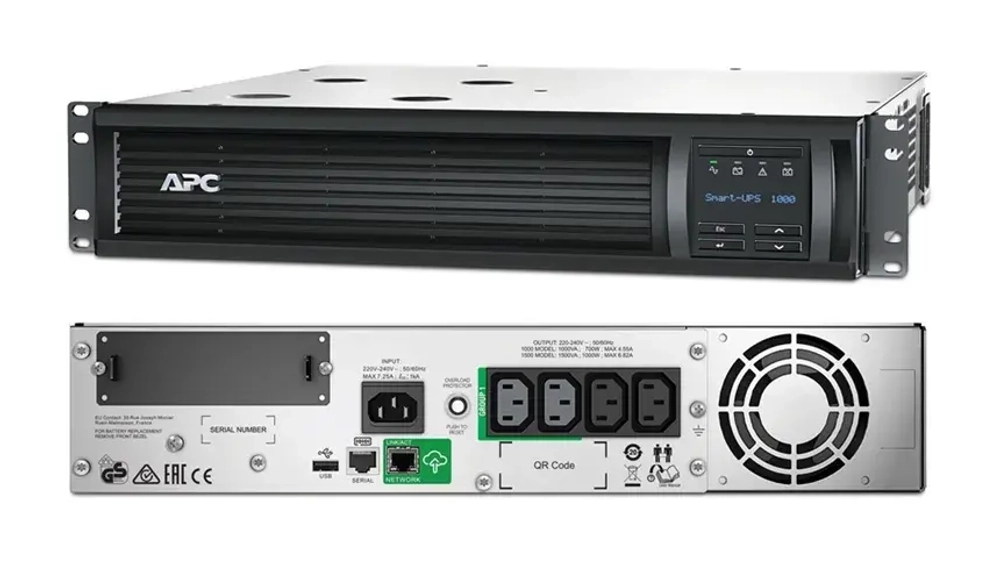Источник бесперебойного питания APC Smart-UPS 1000VA (SMT1000RMI2UC)