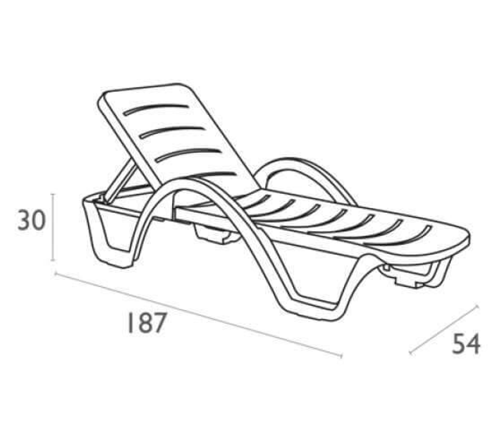 Шезлонг-лежак пластиковый Siesta Garden Havana, белый