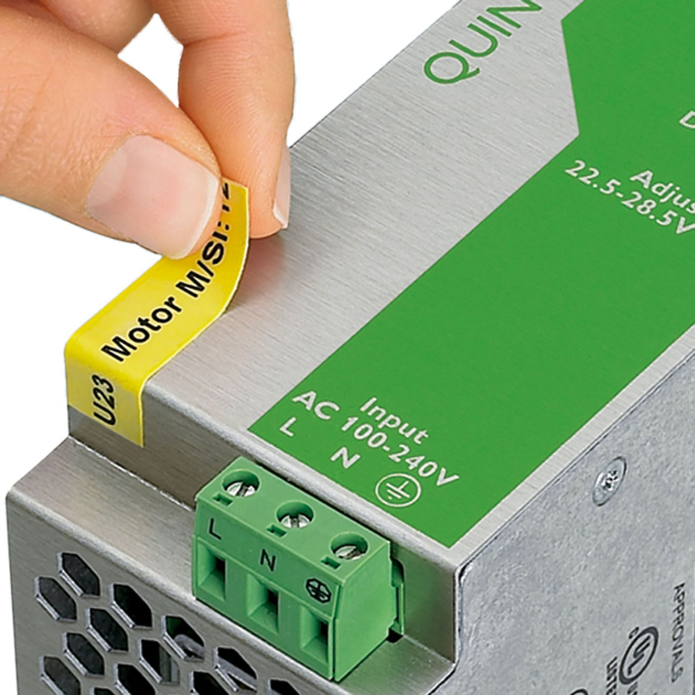 0803934 - MM-EMLC (EX12)R C1 WH/BK - Тканевая этикетка