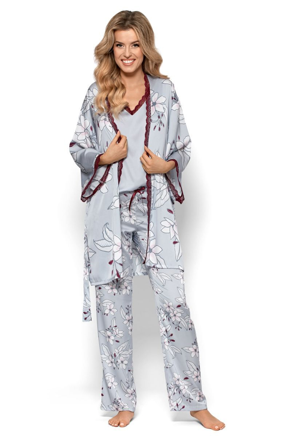 Халат Aurora с длинным рукавом (Размер: M) (Цвет: серый)