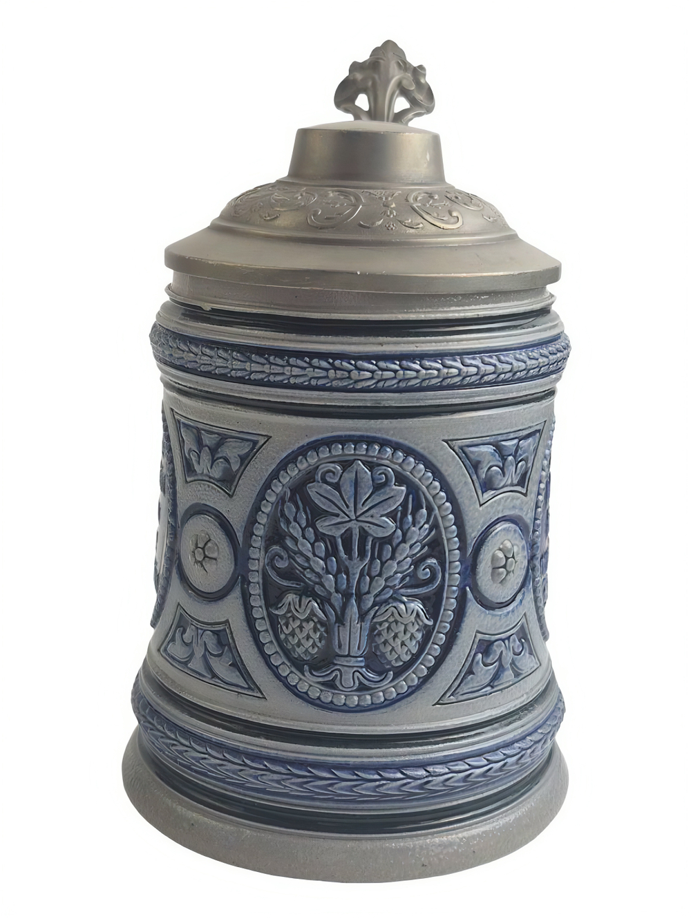 Кружка пивная (керамика с оловянной крышкой) Германия