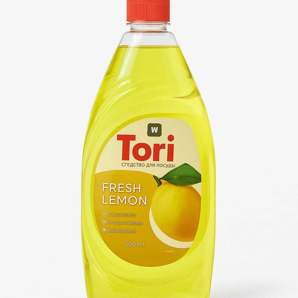 Гель для посуды TORI Fresh Lemon 900 мл