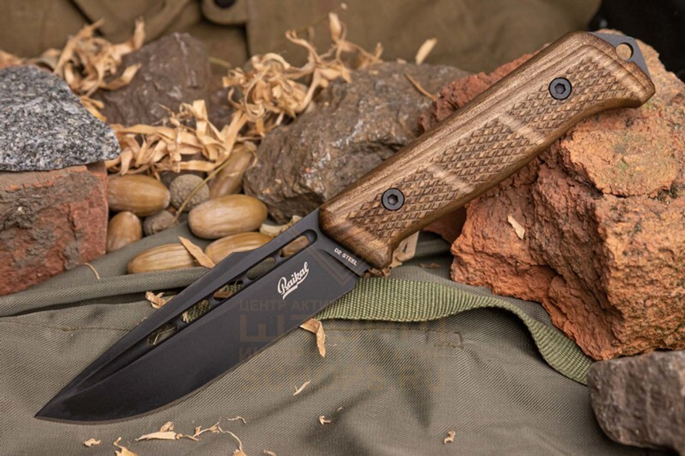 Нож Kizlyar Supreme Baikal D2 дерево, Wood/Black