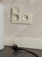 BRITE Рамка 2-местная IP44 РУ-2-БрКр-44 бежевый IEK