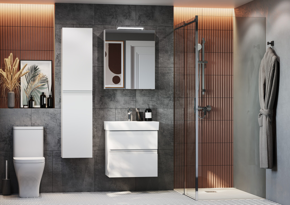 Дверь раздвижная Roca Area 1600x2000, левая, ручка справа, прозрачное стекло, профиль xром MP05L6012M