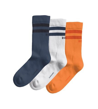 Теннисные носки Björn Borg Core Crew 3P - white/navy blue/orange